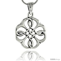 Sterling Silver Celtic Knot Pendant, 3/4 in -Style  - £34.04 GBP