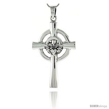 Sterling Silver Claddagh Celtic Cross Pendant, 2  - £78.34 GBP