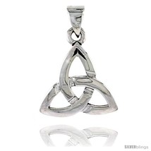 Sterling Silver Celtic Knot Trinity Pendant, 3/4  - £28.83 GBP