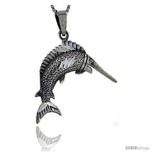 Sterling Silver Swordfish Pendant, 1 1/4 in  - $52.80