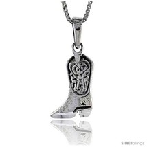 Sterling Silver Cowboy Boot Pendant, 5/8 in  - £28.56 GBP