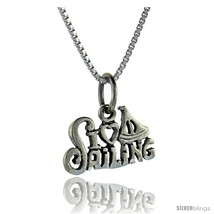 Sterling Silver I Love Sailing 1 in wide Talking  - £34.45 GBP