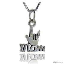 Sterling Silver Cool Mom Talking Pendant, 1 in  - £34.59 GBP