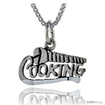 Sterling Silver Screw Cooking Talking Pendant, 1 in  - £34.45 GBP