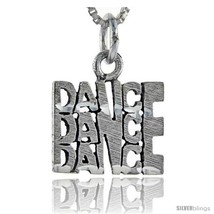 Sterling Silver Dance Dance Dance Talking Pendant, 1 in  - £34.70 GBP