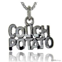 Sterling Silver Couch Potato Talking Pendant, 1 in  - £34.31 GBP