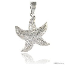 Sterling Silver Starfish Pendant Flawless Quality, 1 in (26 mm)  - £71.03 GBP