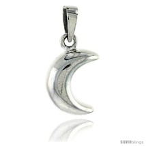 Sterling Silver Crescent Moon Pendant, 3/4 in (17 mm)  - £31.90 GBP