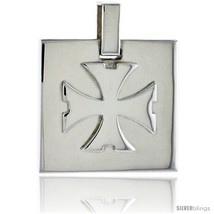 Sterling Silver Saint John&#39;s / Maltese Cross / Regeneration Cross, 3/4 in (20  - £104.63 GBP