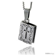 Sterling Silver Prayer Box in the Shape of Bible -Style  - £25.43 GBP