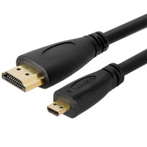 Micro HDMI to HDMI Cable Adapter Male to Male High Speed Supports 3D 4K 60Hz ... - £16.61 GBP