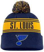 NHL Adult St. Louis Blues 2024 Enforce Navy Pom Cuff Beanie One Size - $32.33 CAD
