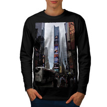 Wellcoda USA Times Square Fashion Mens Long Sleeve T-shirt, USA Graphic Design - £17.99 GBP