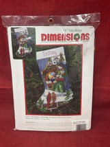 Dimensions Needlepoint 16&quot; Stocking Kit COZY CHRISTMAS #9101 VTG 1995 US... - £99.45 GBP