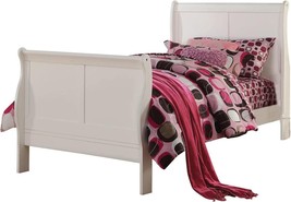 White Full-Size Simple Relax Sleigh Panel Bed. - £407.30 GBP
