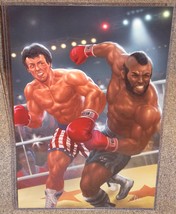 Rocky Balboa vs Clubber Lang Glossy Art Print 11 x 17 In Hard Plastic Sleeve - £20.03 GBP
