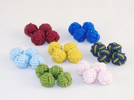 Silk Knot Cufflinks ~ Choice of Colors ~ Quality Men&#39;s Fashion Accessories NEW - $10.95