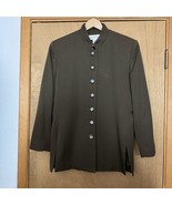 Jones New York Size 12 Wool Jacket Blazer Green Cottagecore Festival Aca... - $511.97 MXN