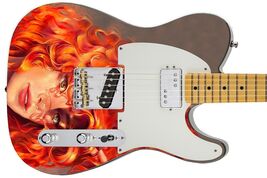 Guitar Skin Axe Wrap Re Skin Bass Reface DIY Red Hot Crazy Girlfriend GS... - $34.60+