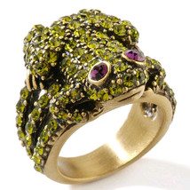 Heidi Daus Frog Crystal Ring different size 12 - $43.53