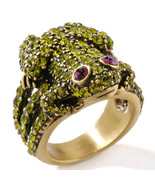 Heidi Daus Frog Crystal Ring different size 12 - £34.75 GBP