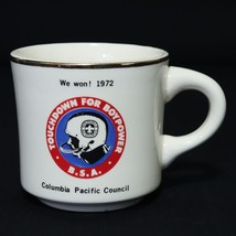 Boy Scouts VTG BSA Mug Touchdown for Boypower 1972 Columbia Pacific Council Cup - £8.41 GBP