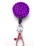 ID HOLDER WITH PURPLE RHINESTONES - £6.39 GBP