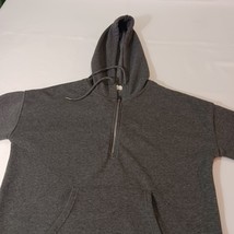 Hippie Rose Women's Gray 1/2 Zip Hoodie Pullover Sweatshirt Long Sleeve Size M image 7