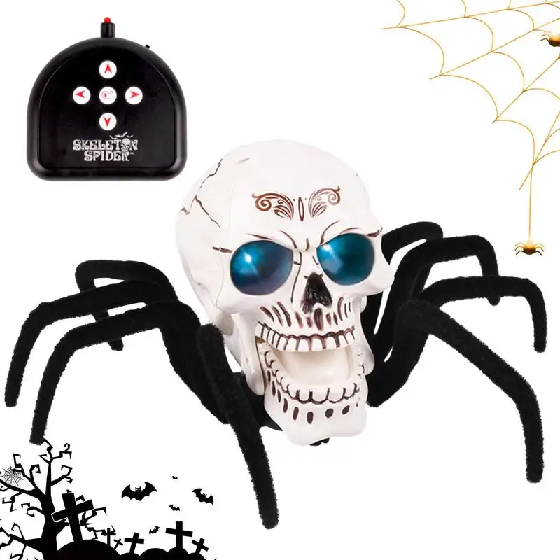 RC Spider Toy Wireless Remote Control Skull Prank Spider Figure Wireless Remote - £36.73 GBP