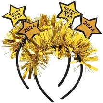 Happy New Year Headbands 2Pcs 2024 New Year Headband Tinsel for Women New Year E - £13.80 GBP