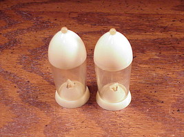 Ball Point Self Closing Salt and Pepper Shakers, Cream Color  - $7.95