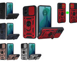Tempered Glass / Camera Push Stand Cover Phone Case For Motorola Moto G ... - $10.30+