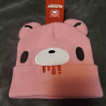 Pink Gloomy  Bear Goth, Emo, Punk Bloody Beanie Hat - $39.00