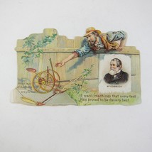 Victorian Trade Card McCormick Harvesting Machine Die-cut Double Sided Antique - £23.56 GBP