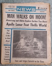  PHILADELPHIA DAILY NEWS MAN WALKS ON MOON - JULY 21 1969 - VG - £35.14 GBP