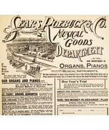 1900 Musical Dept Pianos Organs Advertisement Victorian Sears Roebuck 5.... - €17,28 EUR