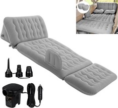 Inflatable Car Air Mattress Travel Bed - 6 In 1 Thickened, Available In Grey. - $44.92