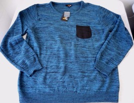 Men&#39;s Amplify Long Sleeve Sweater Ink Blue Size MEDIUM NEW - £13.21 GBP
