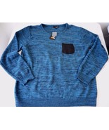 Men&#39;s Amplify Long Sleeve Sweater Ink Blue Size MEDIUM NEW - $25.17 CAD