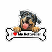 I Love My Rottweiler Sticker Vinyl Decal | Car Laptop Water Bottle - $2.96+