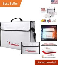 Fireproof Document &amp; Money Bags, Large Fireproof &amp; Water Resistant Bag 1... - $67.70