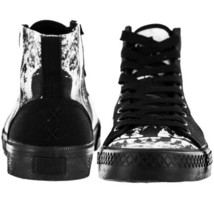 Iron Fist Loose Tooth Skeleton Skull Broadway Mens High Top Canvas Sneaker Black - £86.57 GBP