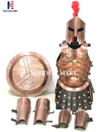 Nauticalmart300 Spartan Set Muscle Armor Helmet Leg Arm Guards Halloween... - £167.25 GBP