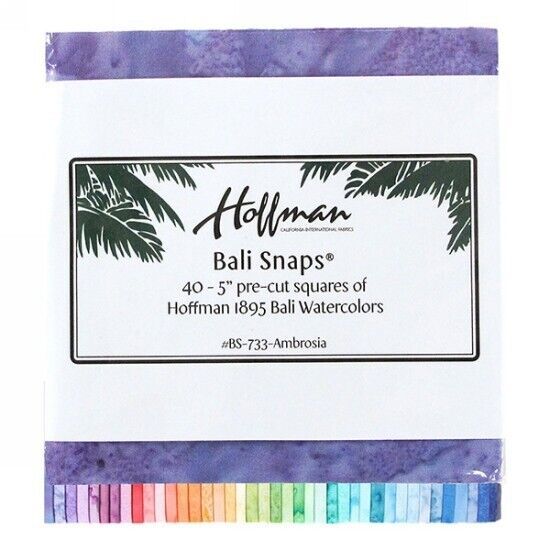 Bali Snaps Hoffman 1985 Ambrosia Batiks 5&quot; Charm Pack Squares Precuts M5... - $12.97