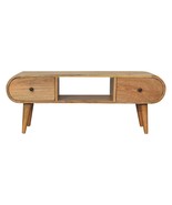 Oak-ish Circular TV Unit - £205.02 GBP