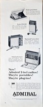 Admiral - 2-in-1 radios - portable - plug ins - FM/AM big sound - 1964 P... - $205.05 MXN