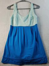 Lululemon Tank Top Womens Size 4 Blue Green Knit Sleeveless Logo Round N... - $32.34 CAD
