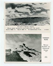 2 Real Photo Postcards Meteor Crater &amp; Tuzigoot Ruins Arizona  - £18.57 GBP