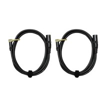Audio 2000S E14112P2 1/4&quot; Trs Right Angle To Xlr Male 12 Ft Audio Cable (2 Pack) - £32.06 GBP