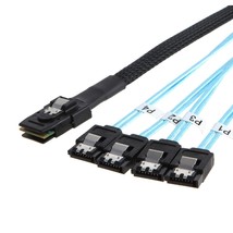 CableCreation Mini SAS to 4 SATA Cable, 36 Pin SFF 8087 Host/Controller ... - £19.12 GBP